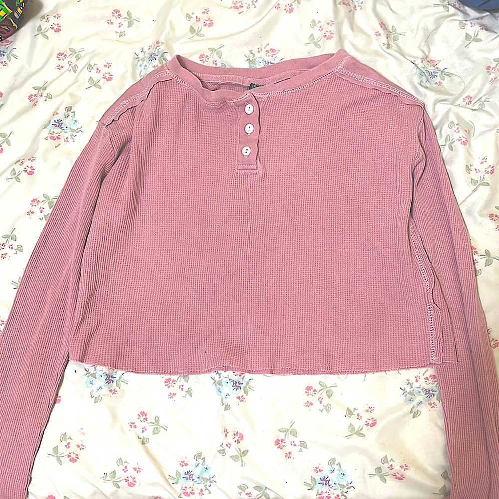 wild fable pink cropped shirt for kids